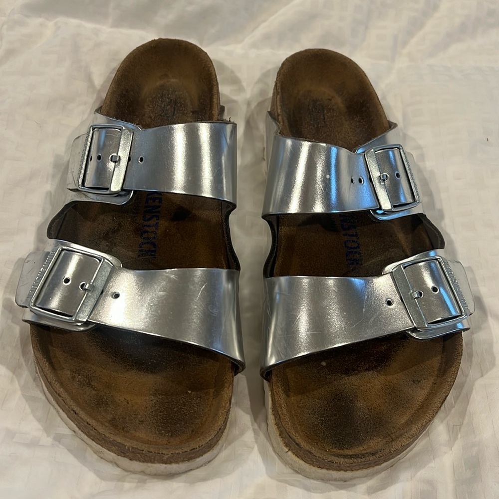 Silver Birkenstocks